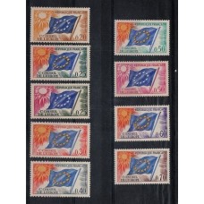 FRANCIA SERVICIO OFICIAL SERIE COMPLETA NUEVA MINT DE 9 VALORES 20 € 